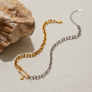 Romantische Büroklammer Edelstahl Gold Farbe Damen Schmuck Sets h5 Bild6