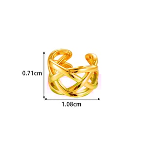 1 Piece Copper Gold Color Zircon Ear Cuffs h5 Picture2