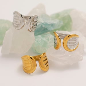 1 Piece Simple Irregular Shape Stainless Steel  Women's Statement Rings h5 Picture8