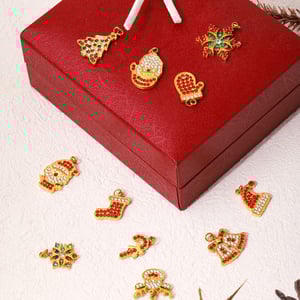 1 Piece Christmas Zircon Series Stainless Steel Gold Color Women's Pendants h5 Picture4