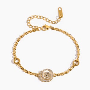 1 Piece Sweet Bow Knot Stainless Steel Gold Color Women's Charm Bracelets h5