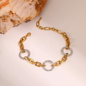 1 Piece Casual Mixed Color Chain Stainless Steel Women's Chain Necklaces h5 Picture4