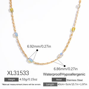 1 Piece Simple  Bohemian Irregular Shape Stainless Steel  Women's Chain Necklaces h5 Picture2