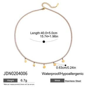 1 Piece Exqusite Star Stainless Steel Gold Color Women's Pendant Necklaces h5 