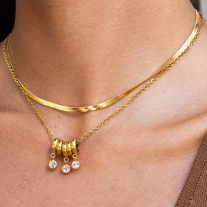 1 Piece Luxurious Circle Stainless Steel Gold Color Women's Pendant Necklaces h5 Picture3