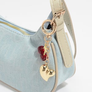 1 Piece Heart Alloy Bag Charm h5 Picture8
