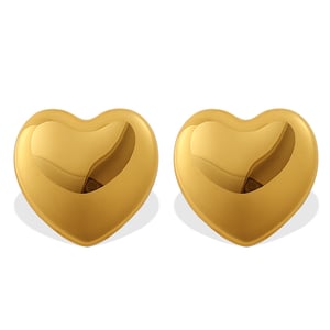 1 Pair Heart Stainless Steel Gold Color Stud Earrings h5 Picture4