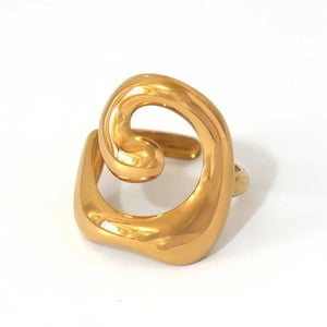 1 Piece Simple Irregular Shape Stainless Steel  Women's Statement Rings h5