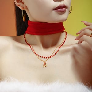Santa Hat Stainless Steel Gold Color Zircon Women's Jewelry Sets h5 Picture3