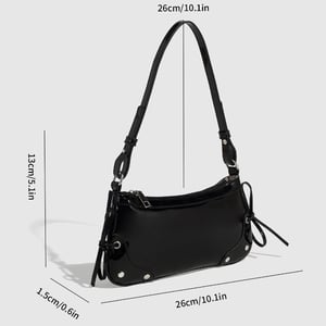 1 Stück Simple Series Elegante einfarbige PU-Damenhandtaschen h5 
