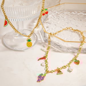 1 Piece Romantic  Casual Fruit Stainless Steel  Gold Color  Women's Pendant Necklaces h5 Picture4