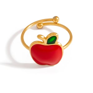 1 Piece Simple  Casual Fruit Stainless Steel Women's Statement Rings h5