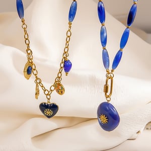 1 Piece Classic Irregular Shape Heart Resin  Natural Stone Women's Beaded Necklaces h5 Picture5