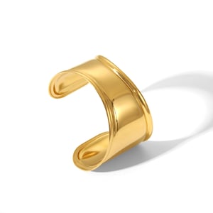 1 Piece Irregular Shape Stainless Steel Gold Color Cuff Bracelet h5 Picture5