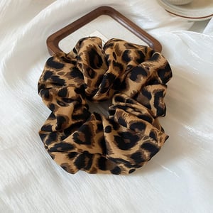 1 Piece Retro Leopard Polyester Scrunchies h5