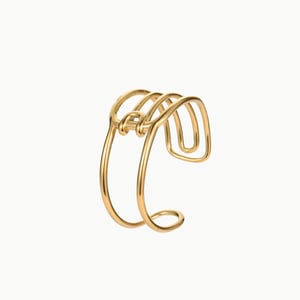 1 Piece Luxurious Series Elegant Heart Stainless Steel Cuff Bracelets h5 Picture5