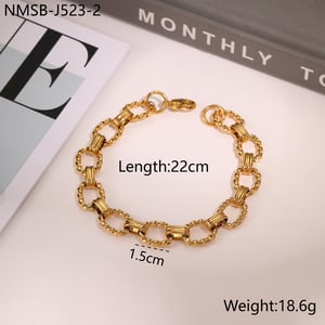 1 Piece Simple Series  Chain Stainless Steel Women's Chain Bracelets h5
