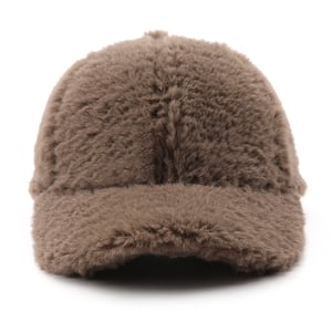 1 Piece Casual Solid Color Plush Baseball Cap h5 Picture3