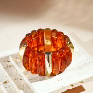 1 Piece Retro Style Blended Rectangular Beaded Acrylic Women's Bangles h5 Picture4