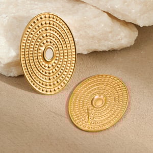 1 Pair Luxurious Series Elegant Thread Stainless Steel Women's Stud Earrings h5 Picture5
