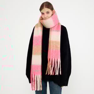 1 Piece Thermal Plaid Polyester Women's Winter Scarves h5