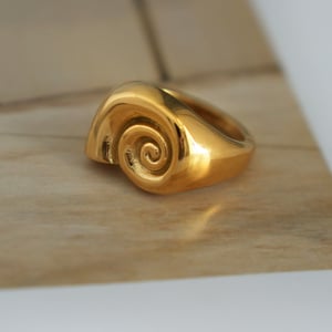 1 Piece Simple Series Retro Thread Stainless Steel  Gold Color  Statement Rings h5 Picture3