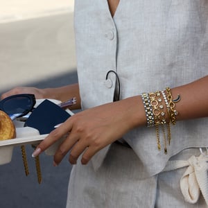 1 Piece Classic Moon Stainless Steel Gold Color Women's Charm Bracelets h5 Picture4