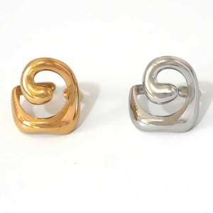 1 Piece Simple Irregular Shape Stainless Steel  Women's Statement Rings h5 Picture6
