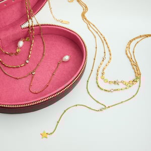 1 Piece Elegant Star Stainless Steel Gold Color Zircon Women's Layered Necklaces h5 Picture7