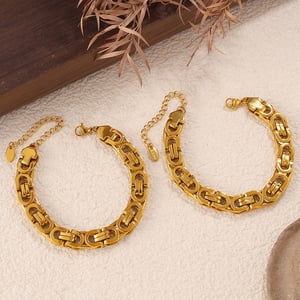 1 Piece Stainless Steel Gold Color Chunky Chain Bracelet h5 Picture3