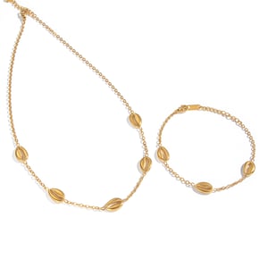 Casual Conch Stainless Steel Gold Color Women's Jewelry Sets h5 Picture5