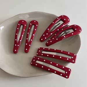 1 Piece Simple Series Sweet Polka Dots Fabric Women's Hair Clips h5 Picture3