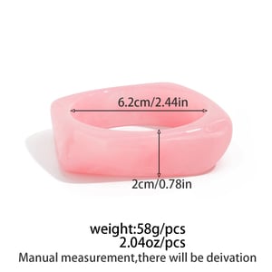 1 Piece Retro Irregular Shape Gradient Color Resin Bangle h5 Picture2