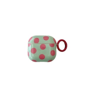 1 Piece Sweet Pink-Green Color-Blocked Polka Dot  Women's Earphone Case h5 Picture4