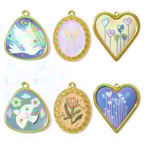 1 Piece Romantic Heart Stainless Steel Gold Color Women's Pendants h5 Picture5