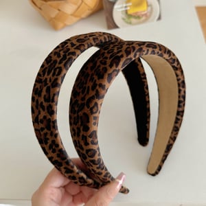 1 Piece Retro Leopard Print Fabric Women's Hair Bands h5 Picture3