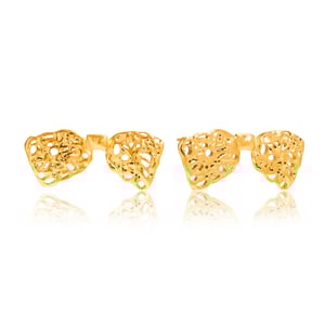 1 Pair Romantic Bow Knot Hollowed-out Stainless Steel Gold Color Women's Stud Earrings h5