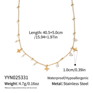 1 Piece Elegant Cross Stainless Steel Gold Color Pendant Necklace h5