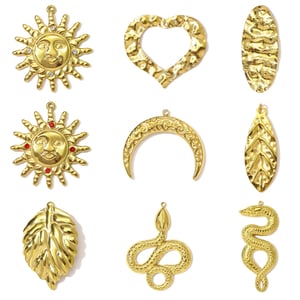 1 Piece Classic Sun Stainless Steel Gold Color Women's Pendants h5 Picture5