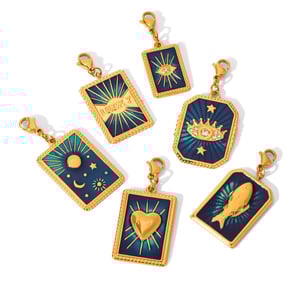 1 Piece Devil's Eye Star Moon Stainless Steel   Gold Color  Zircon Women's Pendants h5 Picture6
