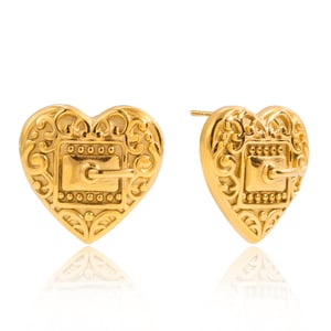 Designable Heart Stainless Steel Gold Color Women's Jewelry Sets h5