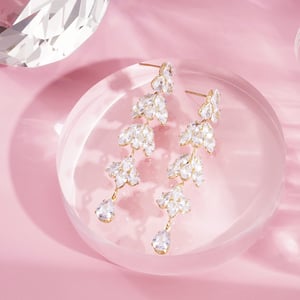 1 Pair Festive Series Flower Tassel Dangle Earrings h5