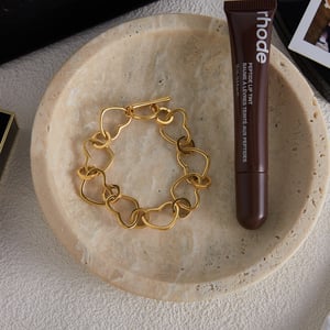 1 Piece Simple Heart Stainless Steel Gold Color Women's Chain Bracelets h5 Picture6