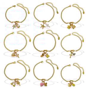 1 Piece Stainless Steel Gold Color DIY Charm Bracelet h5 Picture4