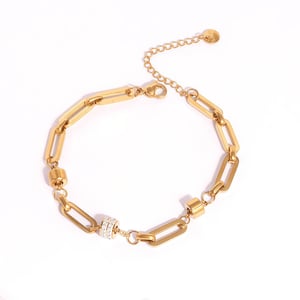 1 Piece  Daily Irregular Shape Stainless Steel Women's  Chain Bracelets h5