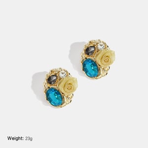 1 Pair Retro Flower Alloy Stud Earrings h5 Picture2