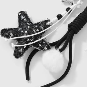 1 pieza de dije para bolso con forma de corazón de tela vaquera a cuadros h5 Imagen5