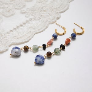 1 Piece Irregular Shape Natural Stone Stainless Steel Women's Drop Earrings h5 Picture5