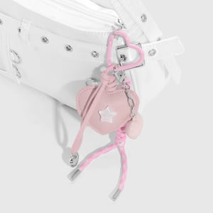 1 Piece Sweet Heart Star Leather Bag Charm h5 Picture4