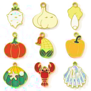 1 Piece Vivid Food Stainless Steel Gold Color Women's Pendants h5 Picture5